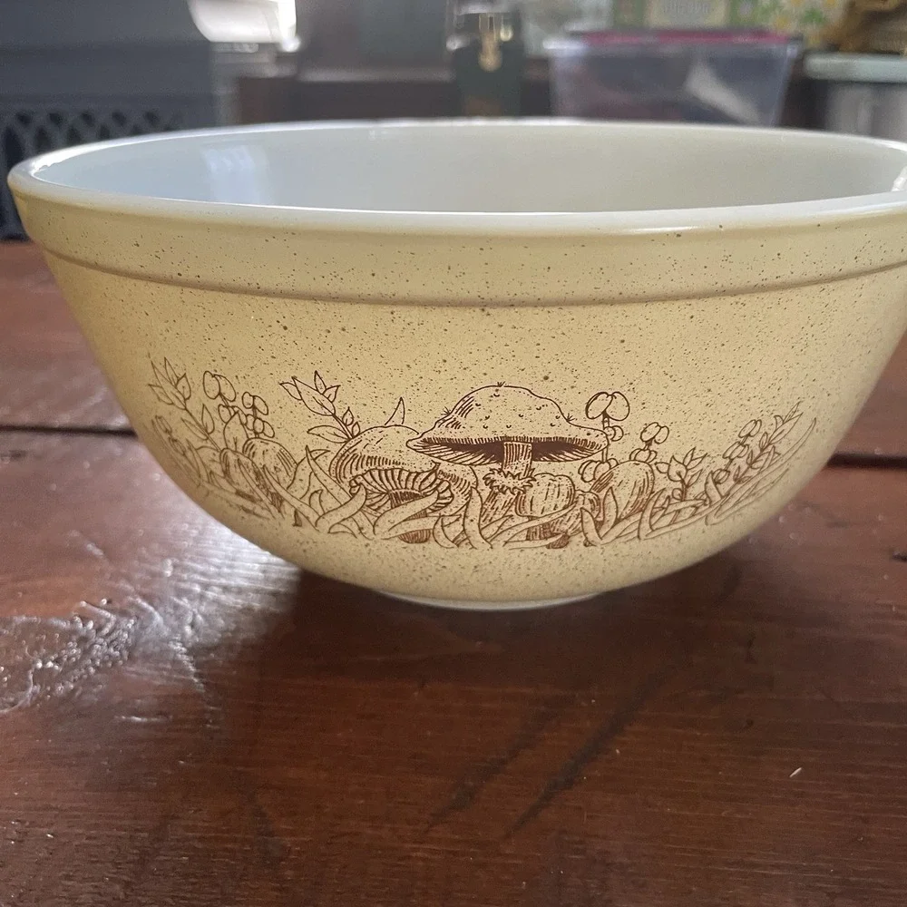 Pyrex Vintage Forest Fancies Mushroom Cinderella Nesting Mixing Bowls, Set of 2